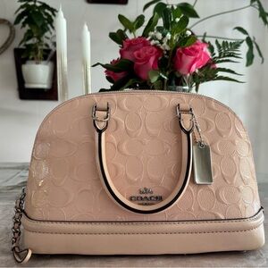 Coach Light Pink Embossed Satchel